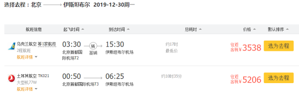 元旦、偏国庆有票!成都/北京-土耳其伊斯坦布尔
