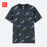 优衣库 男装 (UT) Hokusai Blue印花T恤(短袖) 417693 优衣库UNIQLO
