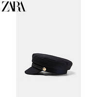 ZARA 新款 女装 纽扣饰海军风鸭舌帽 04373203800