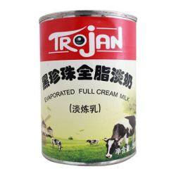 马来西亚进口 黑珍珠 烘焙原料 全脂淡奶 淡炼乳390g 饼干面包 奶茶甜品 *8件