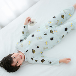 夏季人造棉儿童家居服套装