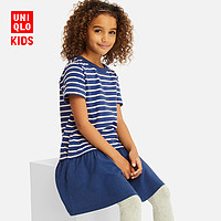优衣库 童装/女童 条纹连衣裙(短袖) 413890 优衣库UNIQLO