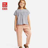 优衣库 童装/女童 条纹衬衫(短袖) 413877 优衣库UNIQLO