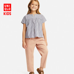 优衣库 童装/女童 条纹衬衫(短袖) 413877 优衣库UNIQLO