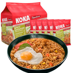 KOKA可口新加坡进口方便面辣味星洲炒面(油炸面)泡面小食堂