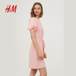 H&M HM0607541 荷叶袖连衣裙