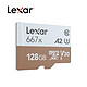 Lexar 雷克沙 667x microSDXC A2 UHS-I U3 TF存储卡 128GB