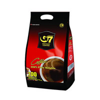 越南中原G7美式纯黑咖啡粉100杯速溶无糖苦咖啡健身提神 *5件