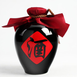 知尊 酒罐子酒瓶子 1斤红酒字送布绳