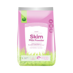 16日0点前1小时：WOOLWORTHS 脱脂成人奶粉 1kg *2件
