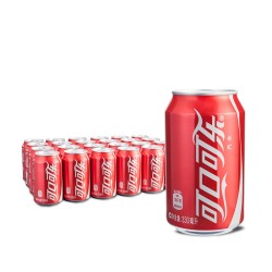 可口可乐(cocacola)汽水 330ml*24听装 箱装饮料(新老包装随机发货)