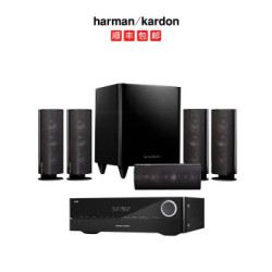 哈曼卡顿(Harman/Kardon) 30BQ+哈曼卡顿151S功放音响音箱5.1家庭影院电视 黑色