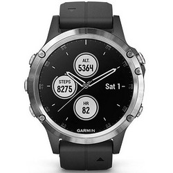 GARMIN 佳明 fenix 5 Plus 多功能心率腕表 银黑色英文版