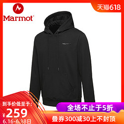 marmot/土拨鼠19春季新品户外男士柔软舒适弹力轻量套头卫衣43590