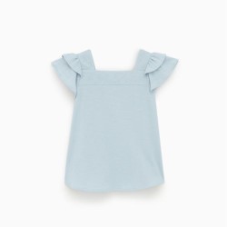 ZARA 女童叠层装饰刺绣T 恤