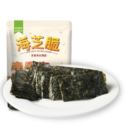 三只松鼠休闲零食小吃夹心海苔海味即食芝麻海芝脆36g/袋 *13件