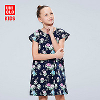 优衣库 童装/女童 S Sanderson印花连衣裙(短袖) 413892 优衣库UNIQLO