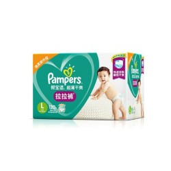 Pampers 帮宝适 超薄干爽系列 婴儿拉拉裤 L号 120片 *4件