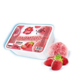 普隆别尔 Plombir 草莓牛奶冰淇淋 400g *8件
