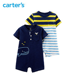 Carters 男婴童短袖针织连身衫16646210 *4件