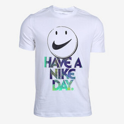耐克男装Nike HAVE A NIKE DAY笑脸LOGO运动休闲短袖T恤 CI2190-100 L *3件