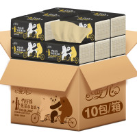漫花 本色抽纸 4层*10包 整箱