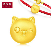 CHOW TAI FOOK 周大福 猫咪转运珠 黄金吊坠 R21474 不配绳