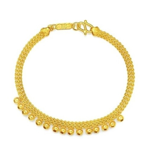 CHOW TAI FOOK 周大福 F203190 珠子足金手链 8.1g