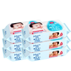Johnson & Johnson 强生 婴儿手口湿巾 80片*6包