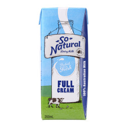 So Natural 澳伯顿 全脂纯牛奶 200ml*24盒 *4件
