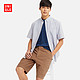 UNIQLO 优衣库 415715 男款棉麻混纺中裤