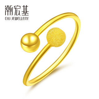 潮宏基 CHJ JEWELLERY 花火 足金黄金戒指女款 计价 SRG30001167 约2.25g