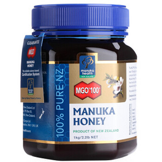 新西兰进口 蜜纽康（Manuka Health）MGO100+麦卢卡蜂蜜 1000g *2件