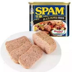 SPAM 世棒 黑胡椒味午餐肉罐头 340g+下单赠1KG培根 *8件