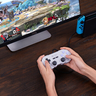 8BITDO 八位堂 SN30 Pro 有线手柄 SN版 白色