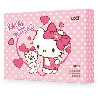 uka Hello Kitty 移动电源 (苹果Lightning输入、 5000mAh、粉色)