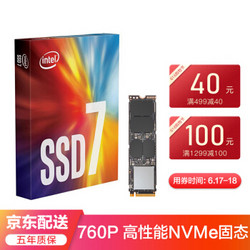 英特尔（Intel）760P M.2固态硬盘 NVME固态硬盘PCIE协议 256G 760P