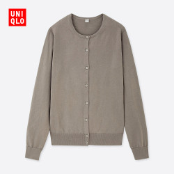 优衣库 女装 SUPIMA COTTON圆领开衫(长袖) 413628 优衣库UNIQLO