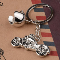 哈雷摩托车头盔金属钥匙扣创意钥匙链