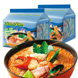 泰国进口 养养牌（yumyum） 泰式海鲜味汤面 350g*2包 组合装 速食方便面 *6件