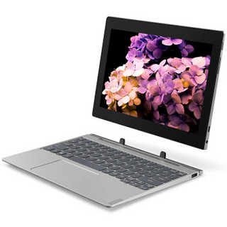 联想（Lenovo）D330 二合一平板电脑 轻薄便携笔记本电脑 （奔腾四核N5000/8G+128G/内含键盘) 银灰色