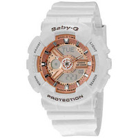 Casio卡西欧 Baby G White Resin Ladies Watch BA110-7A1