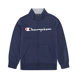 Champion 童装  宝宝 男童 胸前横向字母印花 无帽 立领全拉链 袋鼠兜 运动衫 外套3-14岁