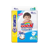 25日0点：GOO.N 大王 维E系列 婴儿纸尿裤 L68片*5件