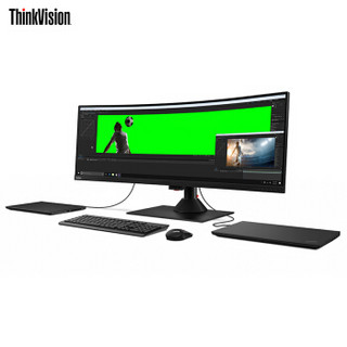 Lenovo 联想 ThinkVision P44w 43.4英寸 显示器 3840×2160 144H HDR400 1800R VA