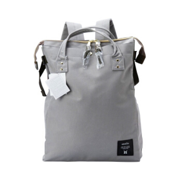 商品anello 阿耐洛 日本矩形涤纶中号托特双肩包at-b1228浅灰色