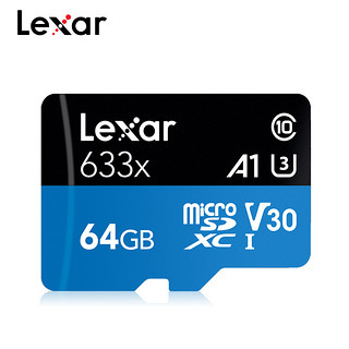 Lexar 雷克沙 633x microSDXC A1 UHS-I U3 TF存储卡 64GB