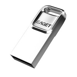 忆捷（EAGET）32GB USB2.0 金属U盘 U1迷你系列 亮银色