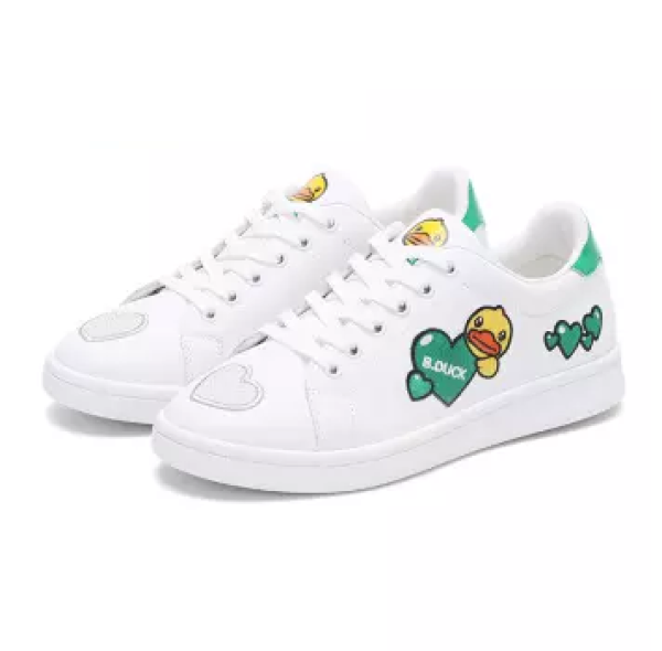 商品b.duck 小黄鸭 女款板鞋活力百搭卡通撞色 y925704 白绿 39