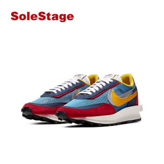 NIKE 耐克 BV0073-400 LD WAFFLE x sacai 联名 男女运动跑步鞋 (红蓝、36.5)